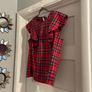 Draper James holiday plaid tank top